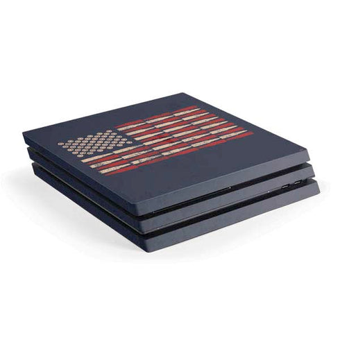 Blue Bullet American Flag PlayStation PS4 Skins